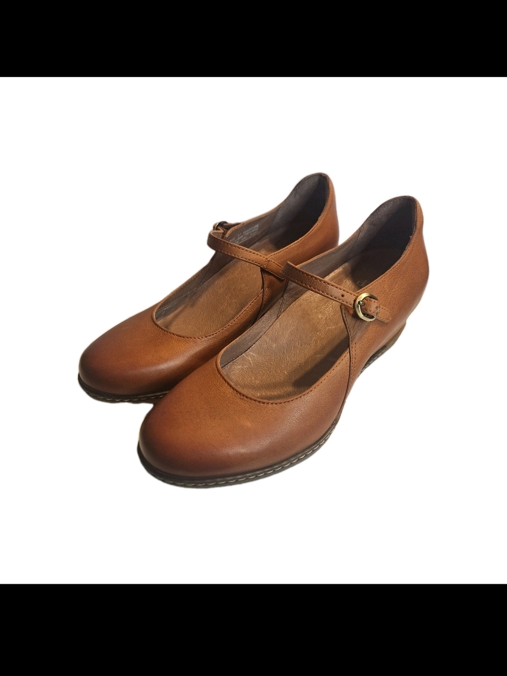 Dansko Tan Leather Mary Jane Loralie Women's Shoes Size 37 US 6.5/7